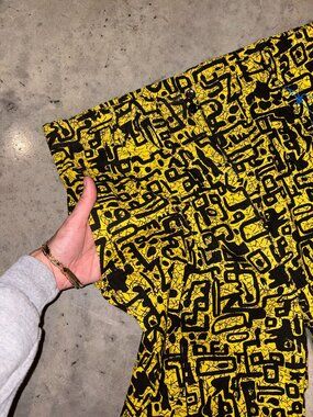 Vintage 80s Heart Beat Abstract Cotton Pants